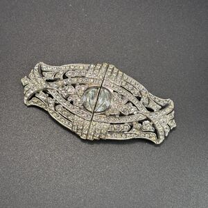 Art Deco Duette Fur Clip Convertible Rhinestone Dress Clip Set Pat 2114675 1930s